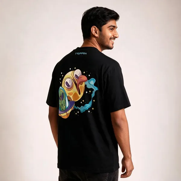 Black_Cotton_French_Terry_Graphic_Casual_T-Shirt_For_Men