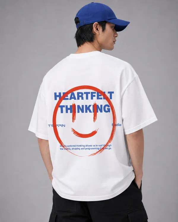 TRIPPIN_Heartfelt_Thinking_Oversized_T-Shirt_–_White_|_Unisex