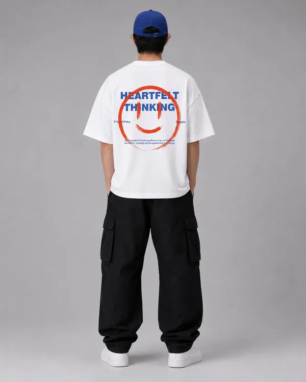 TRIPPIN_Heartfelt_Thinking_Oversized_T-Shirt_–_White_|_Unisex