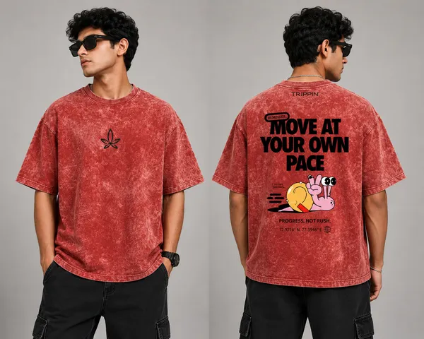 Red_Cotton_French_Terry_Acid_Wash_Graphic_T-Shirt_For_Men