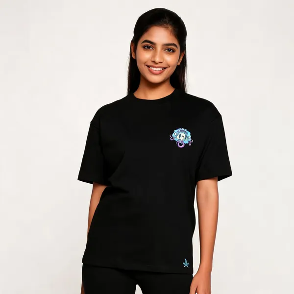 Black_Cotton_French_Terry_Graphic_Print_T-Shirt_For_Unisex