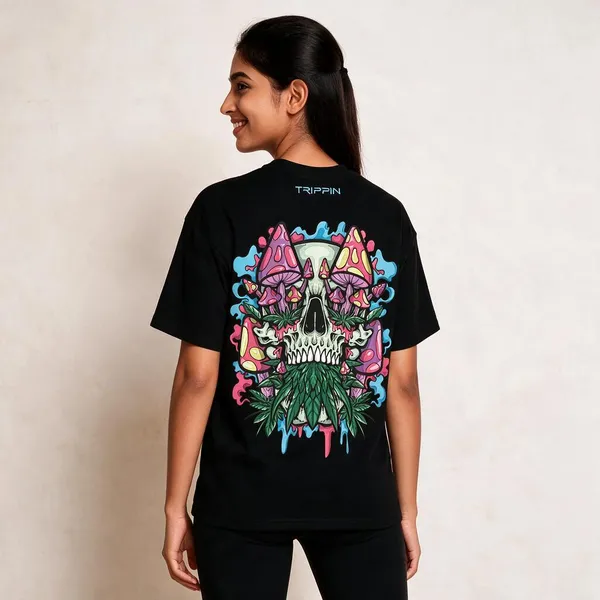 Black_Cotton_French_Terry_Graphic_Print_T-Shirt_For_Unisex