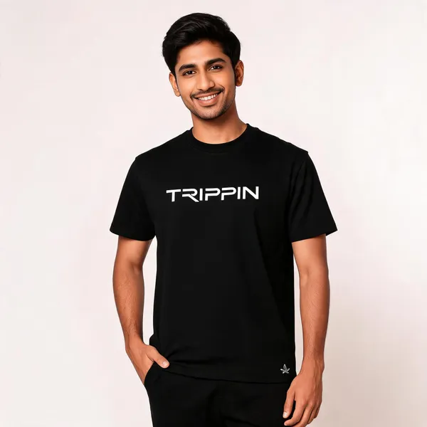 Black_Cotton_French_Terry_Graphic_T-Shirt_For_Men