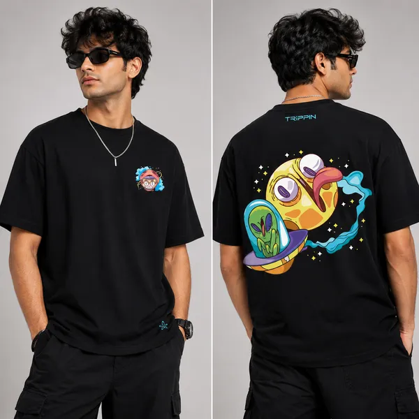 Black_Cotton_French_Terry_Graphic_Casual_T-Shirt_For_Men