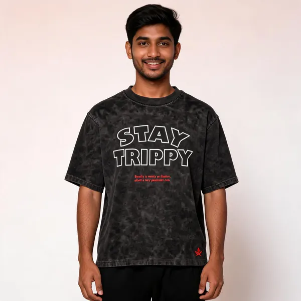 Black_Cotton_French_Terry_Oversized_Graphic_T-Shirt_For_Men