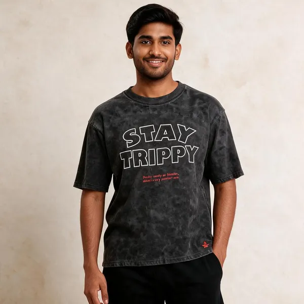 Black_Cotton_French_Terry_Oversized_Graphic_T-Shirt_For_Men