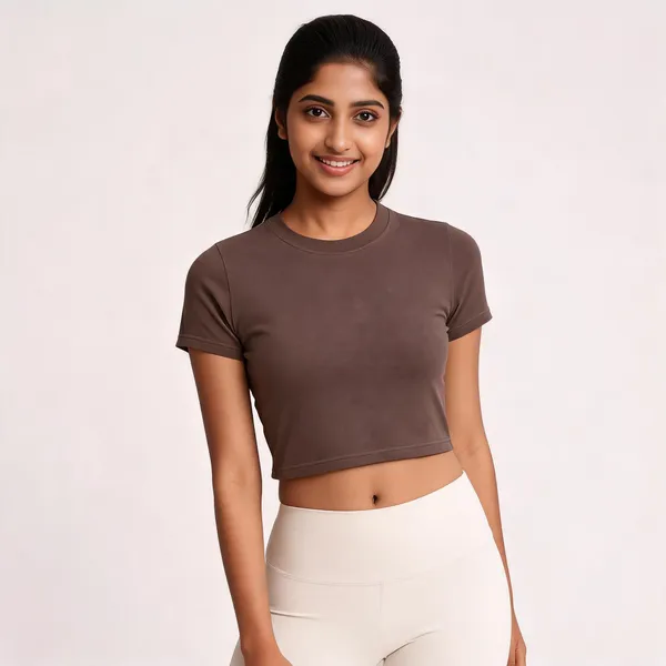 White_Cotton_Crew_Neck_Crop_Top_For_Women