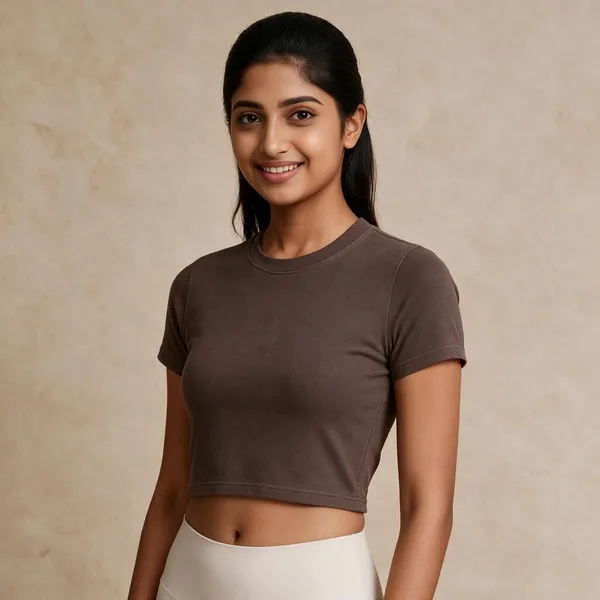 White_Cotton_Crew_Neck_Crop_Top_For_Women