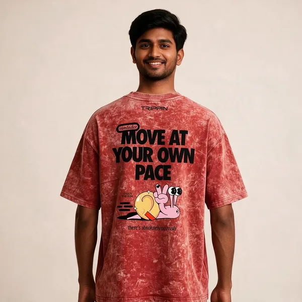 Red_Cotton_French_Terry_Acid_Wash_Graphic_T-Shirt_For_Men