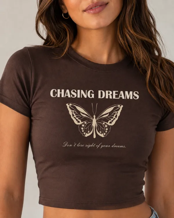 TRIPPIN_Chasing_Dreams_Women’s_Crop_Top_–_Brown