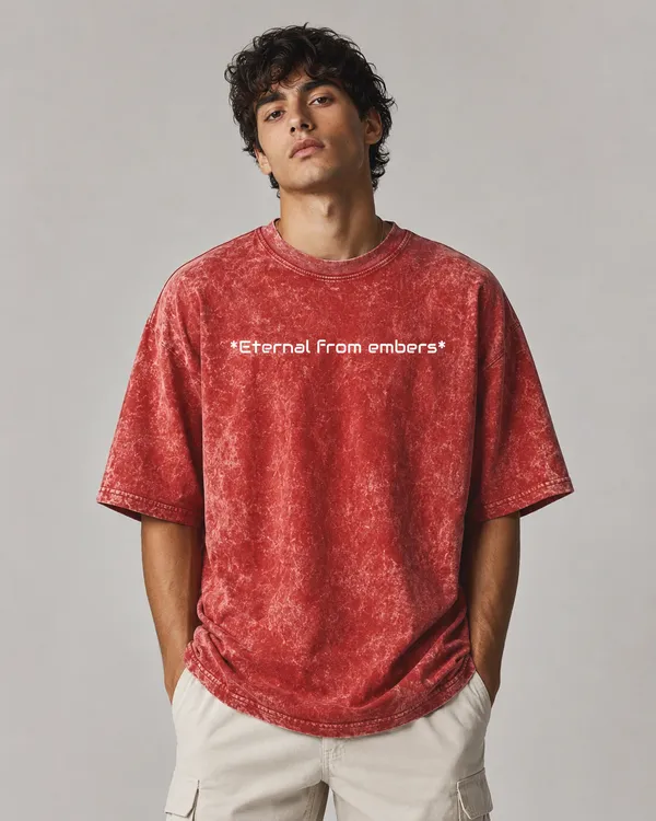 TRIPPIN_Eternal_Embers_Oversized_T-Shirt_–_Red_Acid_Wash_|_Unisex