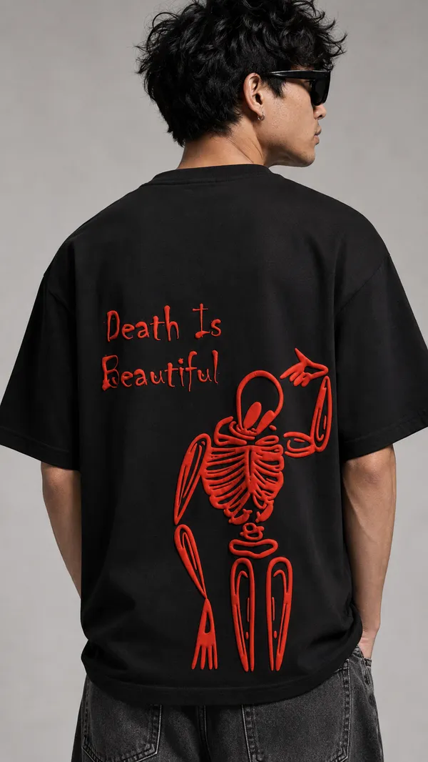 TRIPPIN_Death_Is_Beautiful_Oversized_T-Shirt_–_Black_|_Unisex