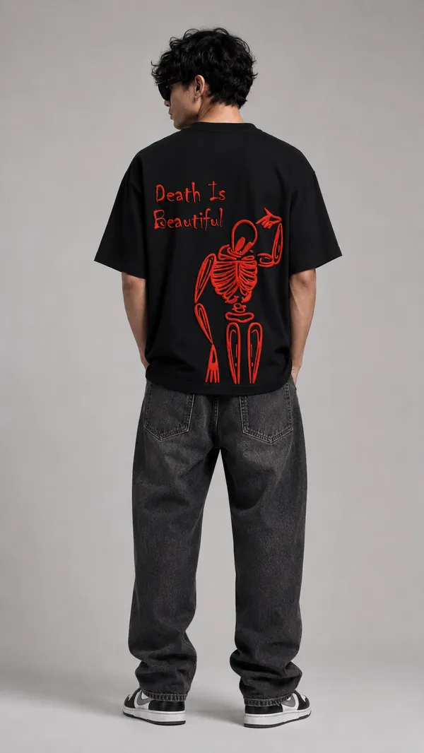 TRIPPIN_Death_Is_Beautiful_Oversized_T-Shirt_–_Black_|_Unisex
