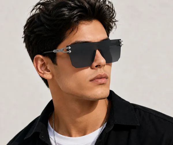 Black_Rimless_Oversized_Shield_Sunglasses_For_Unisex