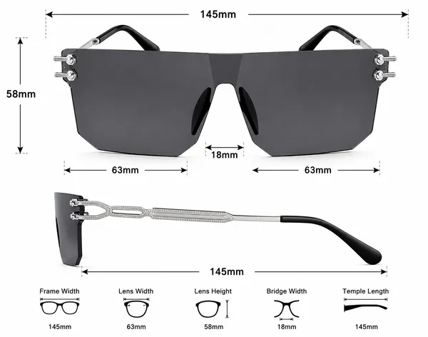 Black_Rimless_Oversized_Shield_Sunglasses_For_Unisex