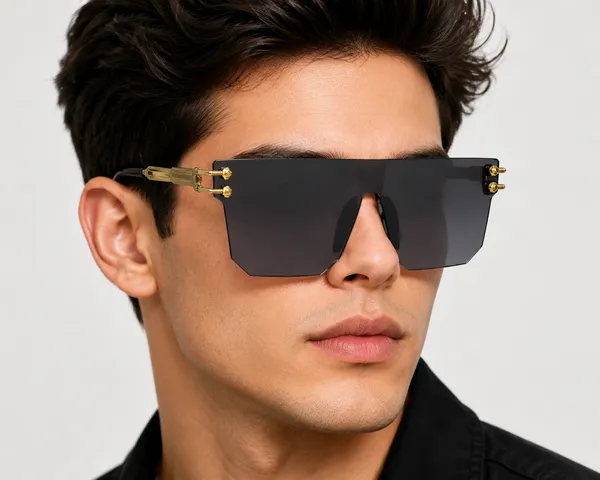 Black_Rimless_Oversized_Shield_Sunglasses_For_Unisex