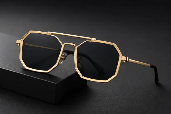 Gold_Metal_Frame_Hexagonal_Sunglasses_For_Men