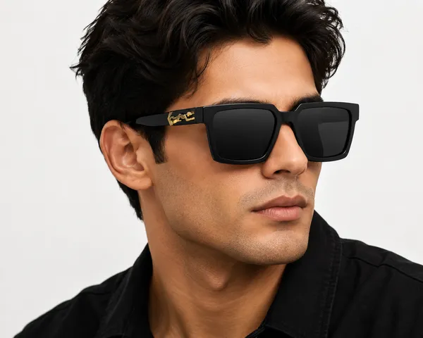 Shine_Black_Tiger_Square_Frame_Sunglasses_For_Men