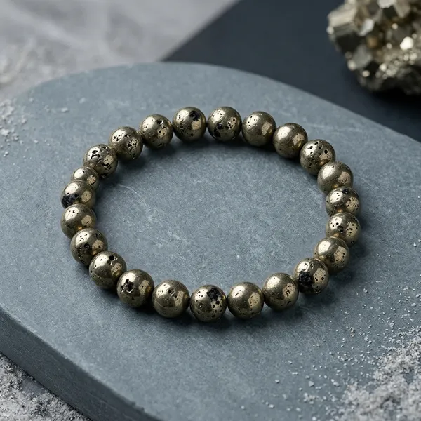 Black_Natural_Stones_Pyrite_Bracelet_For_Crystal_Enthusiasts,_Spiritual_Practitioners,_Home_Decorators