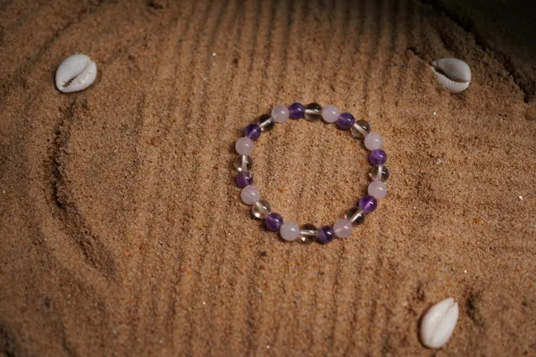 Purple_And_Transparent_Natural_Stones_Inner_Peace_Bracelet_For_Crystal_Enthusiasts,_Spiritual_Practitioners,_Home_Decorators