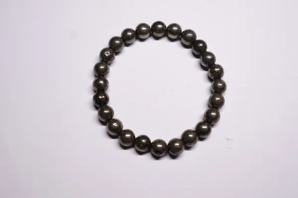 Black_Natural_Stones_Pyrite_Bracelet_For_Crystal_Enthusiasts,_Spiritual_Practitioners,_Home_Decorators