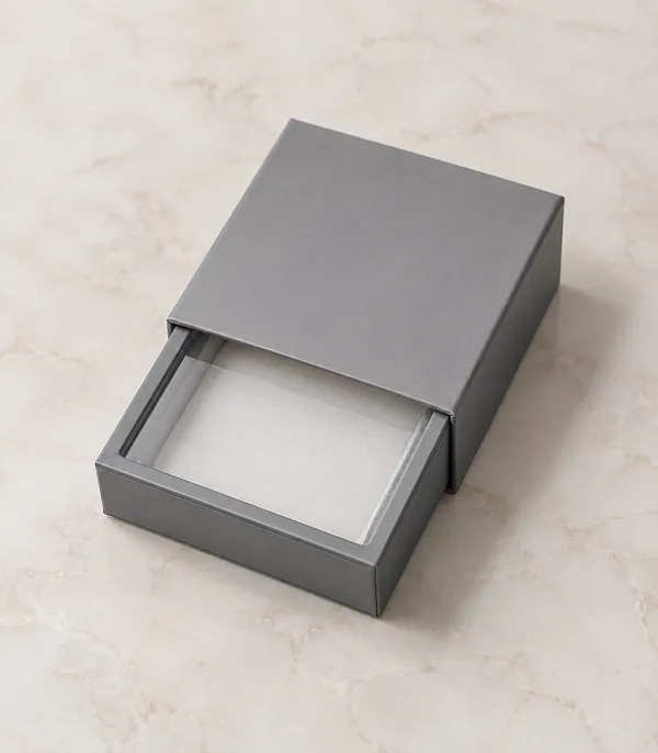 Grey_Acrylic_Box_With_Brand_Logo_Coustomisation_On_Cover_9x9_Cm
