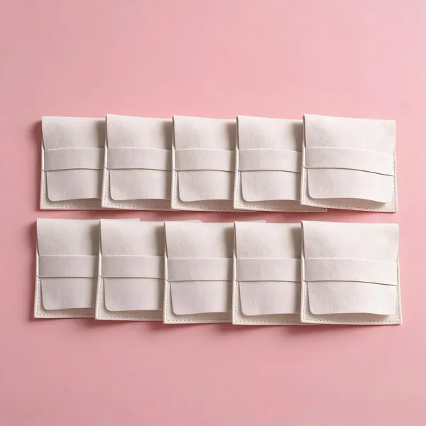 10_Pcs_Beige_Microfiber_Jewelry_Pouch_Flap_Bag