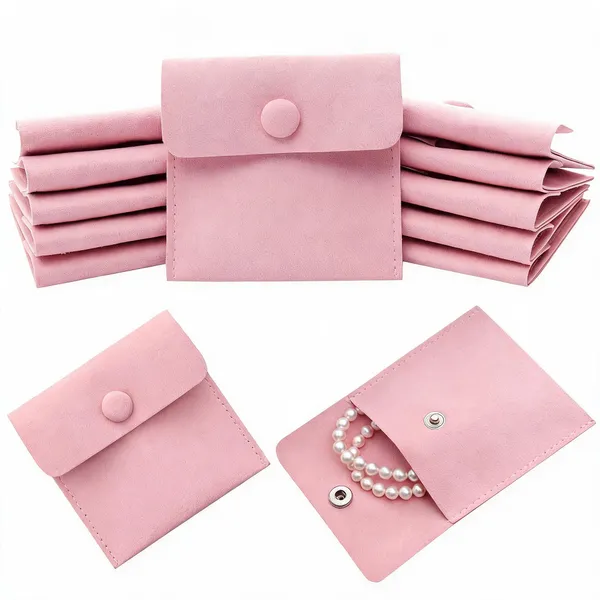 Pink_Snap_Closure_Jewellery_Pouches_Set_With_Button