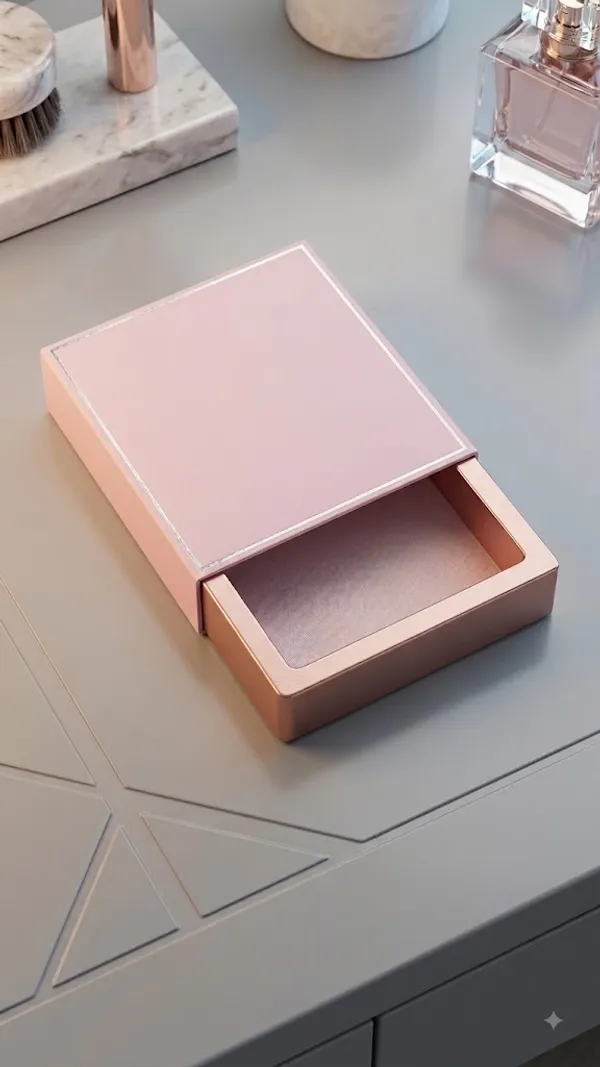Pink_Rectangular_Open_Compartment_Storage_Holder