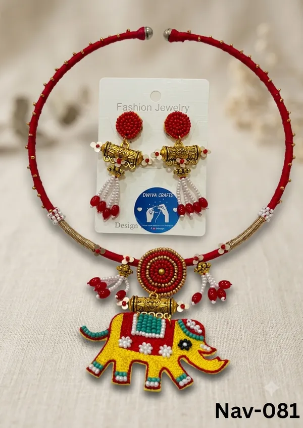 Red_Cotton_Traditional_Design_Necklace_For_Women