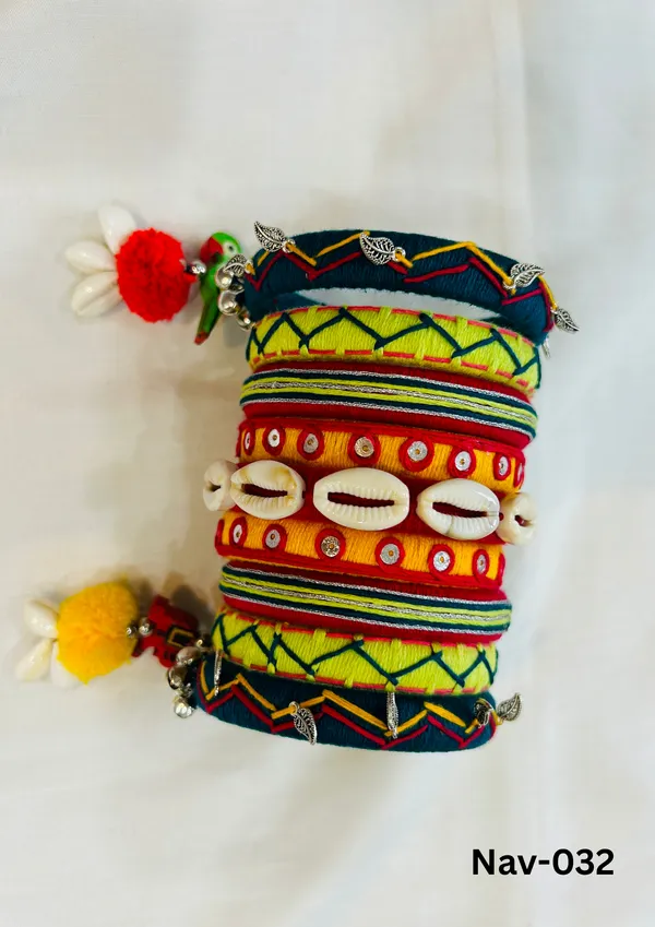 Multicolor_Cotton_Traditional_Design_Bangles_For_Women