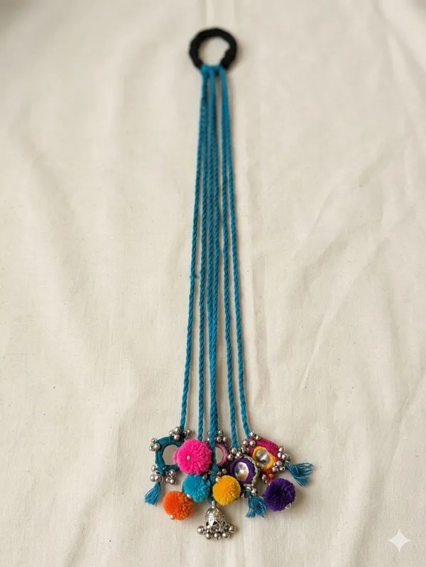 Multicolor_Cotton_Traditional_Design_Hair_Ring_For_Women