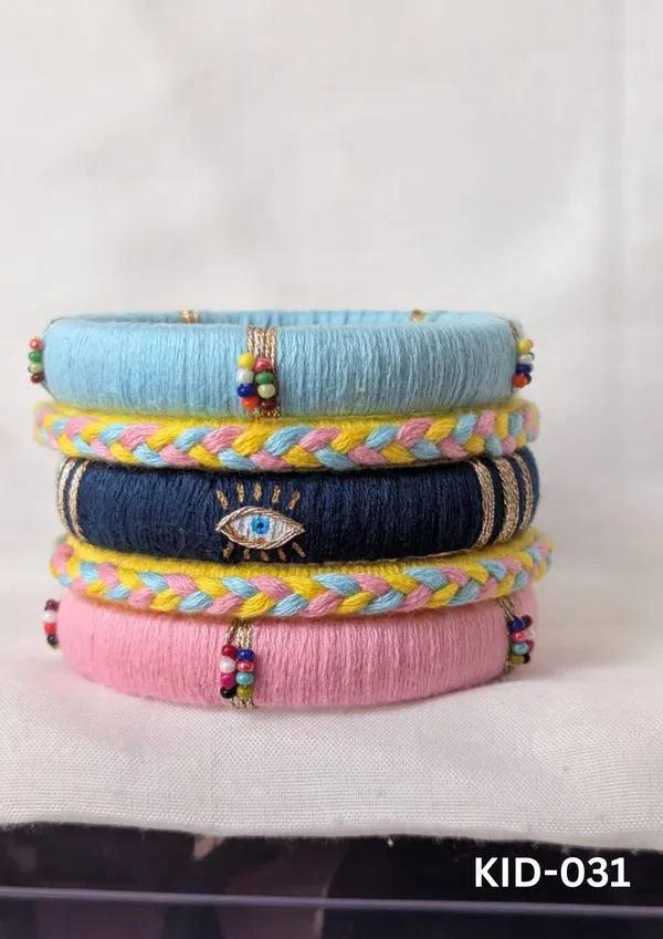 Multicolor_Cotton_Traditional_Design_Bangles_For_Girls