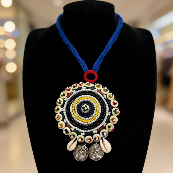 Blue_Cotton_Traditional_Design_Necklace_For_Women