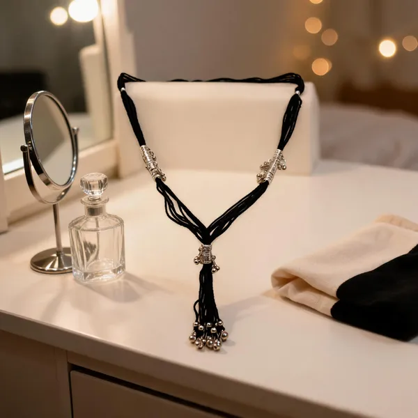 Black_Cotton_Traditional_Design_Necklace_For_Women
