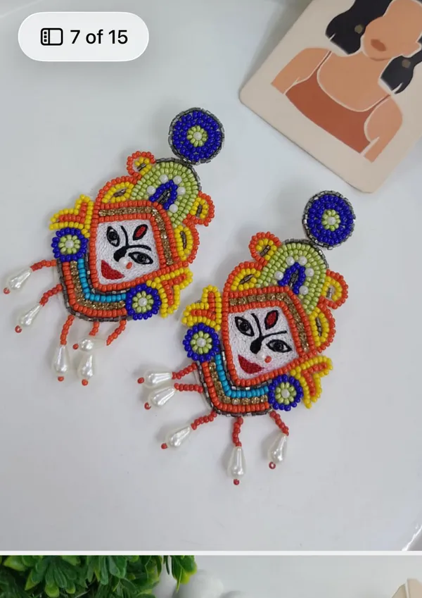 Multicolor_Cotton_Traditional_Design_Earrings_For_Women