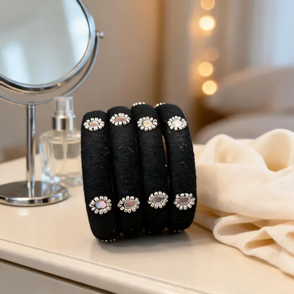 Black_Cotton_Traditional_Design_Bangles_For_Women
