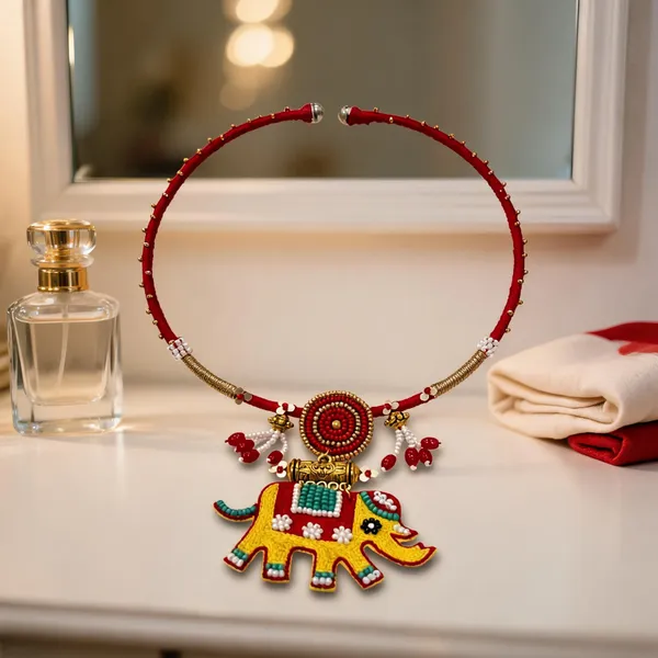 Red_Cotton_Traditional_Design_Necklace_For_Women