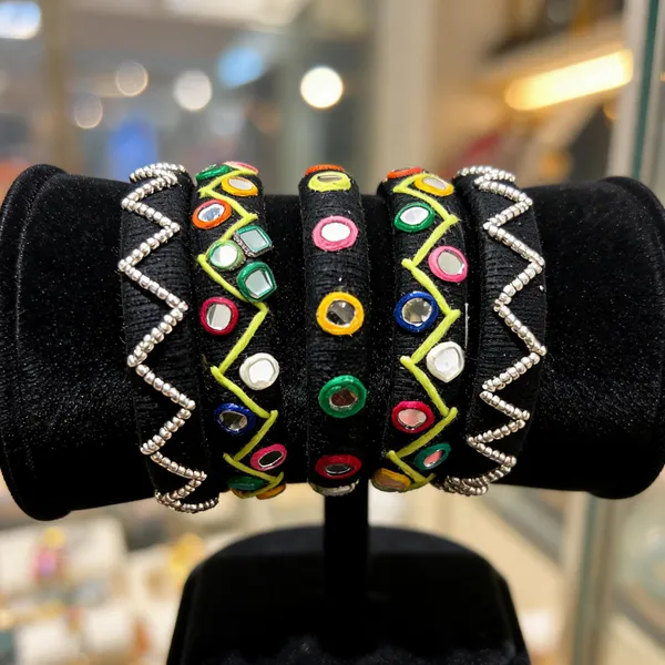 Black_Cotton_Traditional_Design_Bangles_For_Women