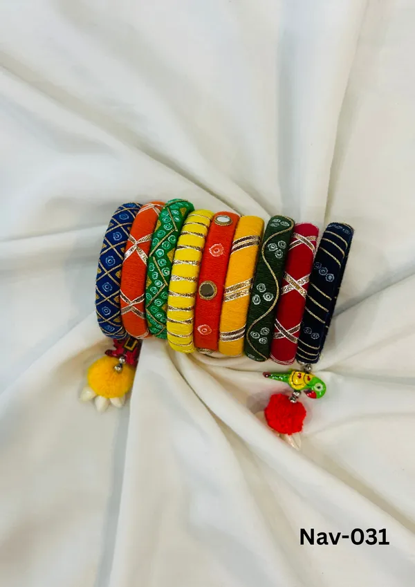 Multicolor_Cotton_Traditional_Design_Bangles_For_Women