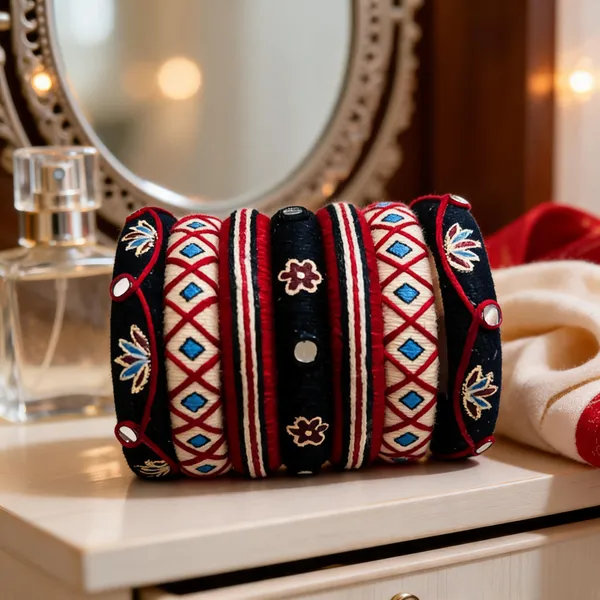 Black_Cotton_Traditional_Design_Bangles_For_Women