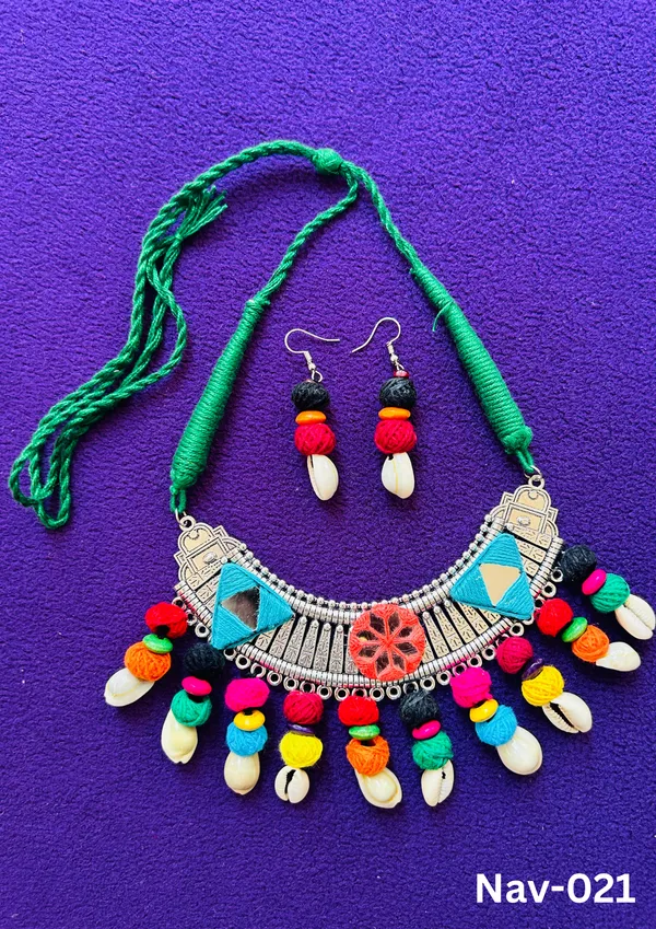 Multicolor_Cotton_Traditional_Design_Necklace_For_Women