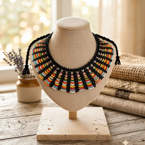 Multicolor_Cotton_Traditional_Design_Necklace_For_Women