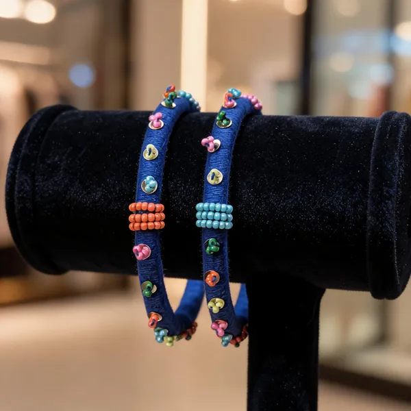 Blue_Cotton_Traditional_Design_Bangles_For_Women