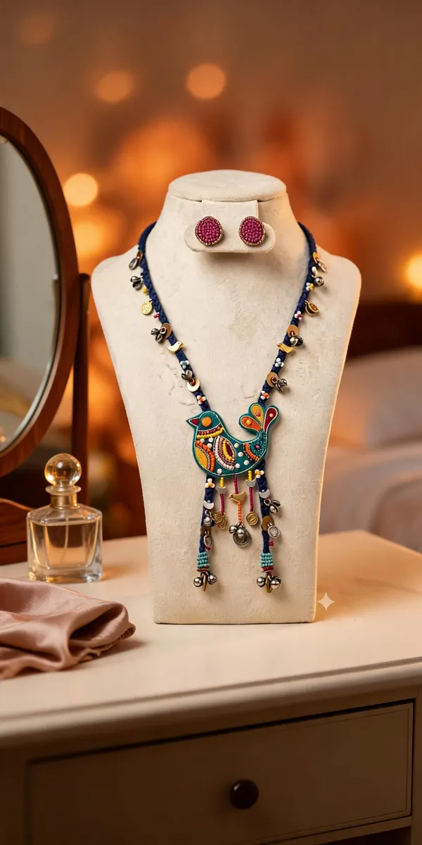 Multicolor_Cotton_Traditional_Design_Necklace_For_Women