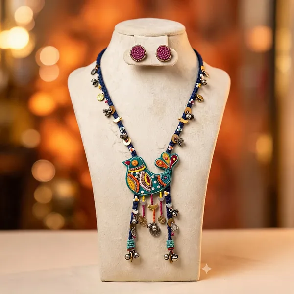 Multicolor_Cotton_Traditional_Design_Necklace_For_Women