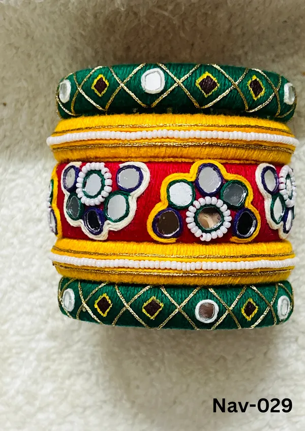 Multicolor_Cotton_Traditional_Design_Bangles_For_Women