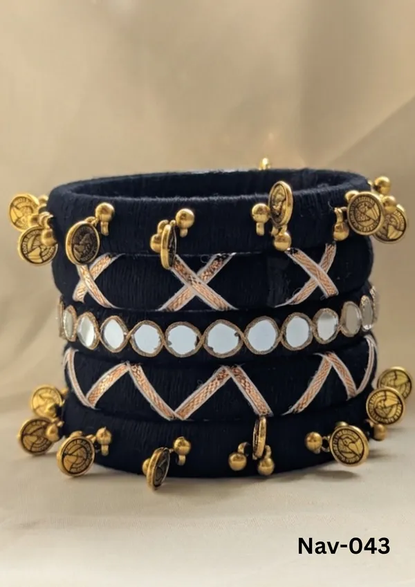 Black_Cotton_Traditional_Design_Bangles_For_Women