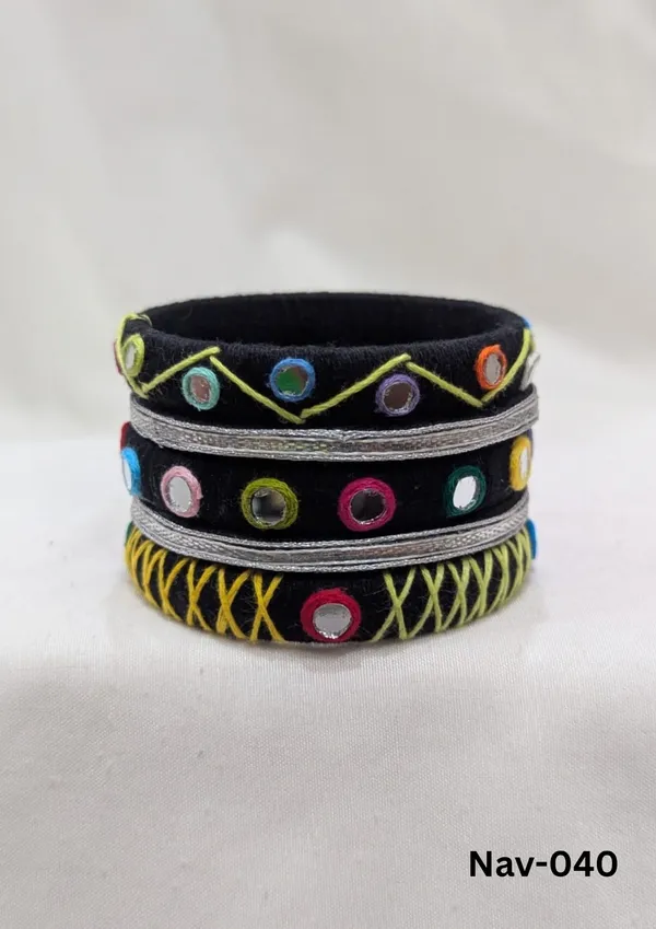 Black_Cotton_Traditional_Design_Bangles_For_Women