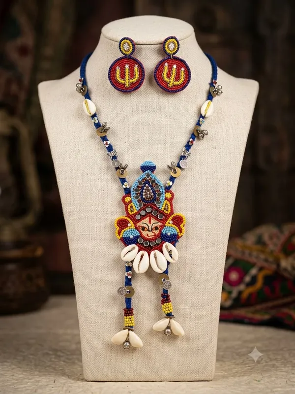 Multicolor_Cotton_Traditional_Design_Necklace_For_Women